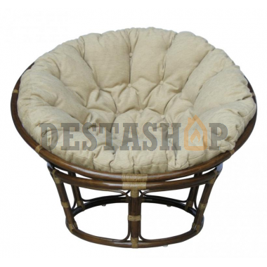 Кресло Papasan из ротанга - кофе