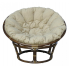 Кресло Papasan из ротанга - кофе