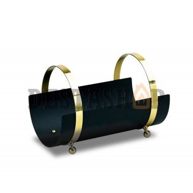 Дровница Comex 10.049N черный/золото