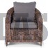 Кресло из искусственного ротанга Кон Панна, коричневое