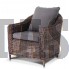 Кресло из искусственного ротанга Кон Панна, коричневое Скидка