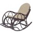 Кресло качалка из ротанга с подножкой - кофе Характеристики