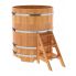 Купель для бани и сауны Bentwood круглая из сращенных ламелей лиственницы (D=1,17 H=1,4)