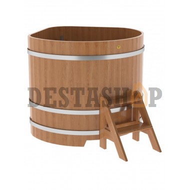 Купель для бани и сауны Bentwood угловая из дуба (1,31Х1,31 H=1,10)