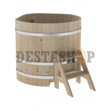 Купель для бани и сауны Bentwood угловая из кедра (1,10Х1,10 H=1,0)