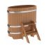 Купель для бани и сауны Bentwood овальная из дуба (0,59Х1,06 H=1,0)