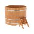 Купель для бани и сауны Bentwood угловая из сращенных ламелей лиственницы (1,53Х1,53 H=1,1)