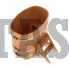 Купель для бани и сауны Bentwood овальная из сращенных ламелей лиственницы (0,76Х1,16 H=1,0) Доставка по РФ