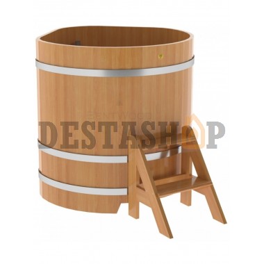 Купель для бани и сауны Bentwood угловая из лиственницы (1,10Х1,10 H=1,10)