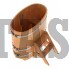 Купель для бани и сауны Bentwood овальная из сращенных ламелей лиственницы (0,59Х1,06 H=1,0)