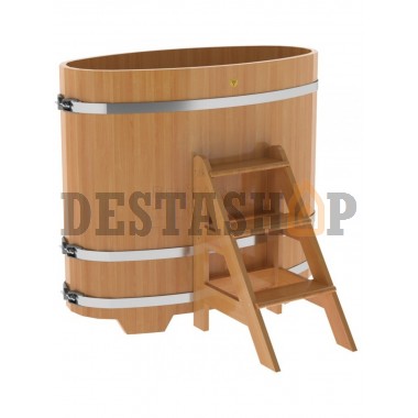 Купель для бани и сауны Bentwood овальная из лиственницы (0,69Х1,31 H=1,20)