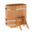 Купель для бани и сауны Bentwood овальная из сращенных ламелей лиственницы (0,76Х1,16 H=1,1)