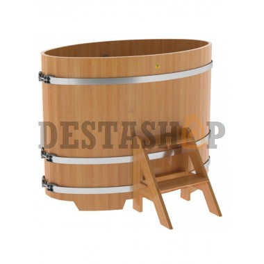 Купель для бани и сауны Bentwood овальная из лиственницы (0,80Х1,42 H=1,10)