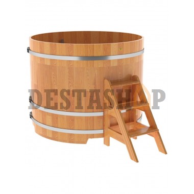 Купель для бани и сауны Bentwood круглая из сращенных ламелей лиственницы (D=1,50 H=1,2)