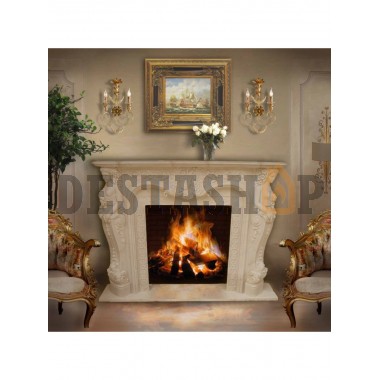 Каминная облицовка Maestro Кариатида Carrara White (170*130*30)