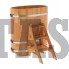 Купель для бани и сауны Bentwood овальная из сращенных ламелей лиственницы (0,59Х1,06 H=1,2) Доставка по РФ