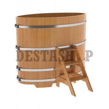 Купель для бани и сауны Bentwood овальная из лиственницы (0,95Х1,60 H=1,40)