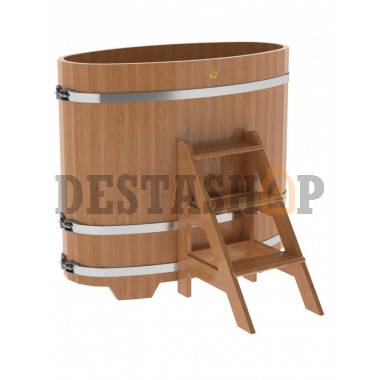 Купель для бани и сауны Bentwood овальная из дуба (0,69Х1,31 H=1,20)