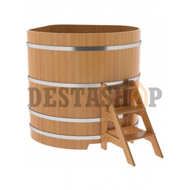 Купель для бани и сауны Bentwood угловая из лиственницы (1,53Х1,53 H=1,40)