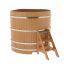 Купель для бани и сауны Bentwood угловая из лиственницы (1,53Х1,53 H=1,40)