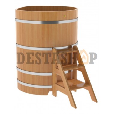 Купель для бани и сауны Bentwood угловая из лиственницы (1,10Х1,10 H=1,40)