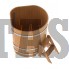 Купель для бани и сауны Bentwood угловая из лиственницы (1,10Х1,10 H=1,10)