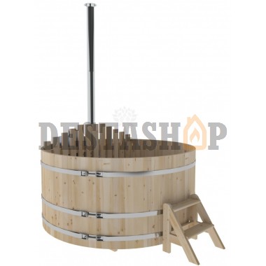 Купель для бани и сауны Bentwood с подогревом (D=2,1 H=1,0) c внутренней печкой, стандарт
