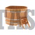 Купель для бани и сауны Bentwood угловая из сращенных ламелей лиственницы (1,53Х1,53 H=1,0)