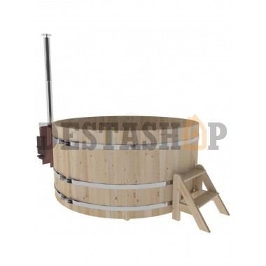Купель для бани и сауны Bentwood с подогревом (D=2,1 H=1,0) c наружной печкой, стандарт