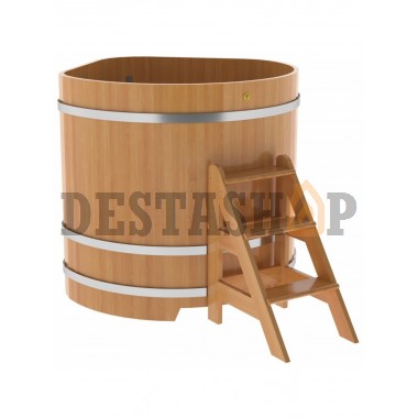 Купель для бани и сауны Bentwood угловая из лиственницы (1,31Х1,31 H=1,20)