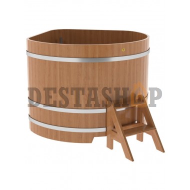 Купель для бани и сауны Bentwood угловая из дуба (1,53Х1,53 H=1,10)