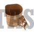Купель для бани и сауны Bentwood угловая из лиственницы (1,31Х1,31 H=1,20)