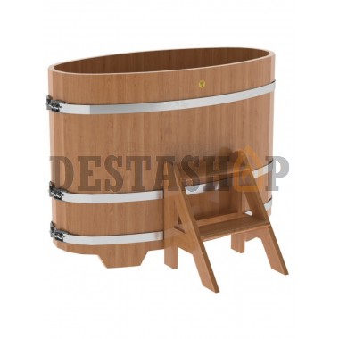 Купель для бани и сауны Bentwood овальная из дуба (0,69Х1,31 H=1,0)