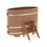 Купель для бани и сауны Bentwood овальная из дуба (0,69Х1,31 H=1,0)
