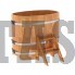 Купель для бани и сауны Bentwood овальная из сращенных ламелей лиственницы (0,76Х1,16 H=1,0)