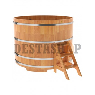 Купель для бани и сауны Bentwood круглая из сращенных ламелей лиственницы (D=1,80 H=1,4)