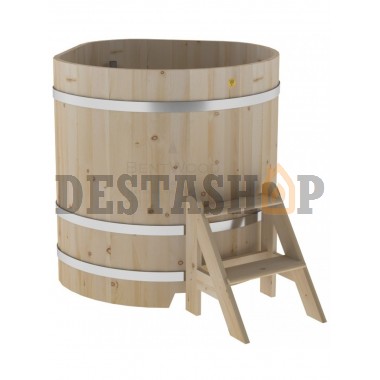 Купель для бани и сауны Bentwood угловая из кедра (1,10Х1,10 H=1,10)