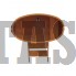 Купель для бани и сауны Bentwood овальная из сращенных ламелей лиственницы (0,59Х1,06 H=1,0)