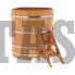 Купель для бани и сауны Bentwood угловая из сращенных ламелей лиственницы (1,31Х1,31 H=1,4)