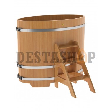 Купель для бани и сауны Bentwood овальная из лиственницы (0,80Х1,42 H=1,20)