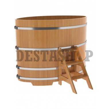 Купель для бани и сауны Bentwood овальная из лиственницы (1,15Х1,83 H=1,40)