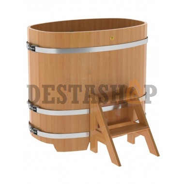 Купель для бани и сауны Bentwood овальная из лиственницы (0,76Х1,16 H=1,10)