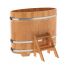 Купель для бани и сауны Bentwood овальная из сращенных ламелей лиственницы (0,69Х1,31 H=1,1) Доставка по РФ