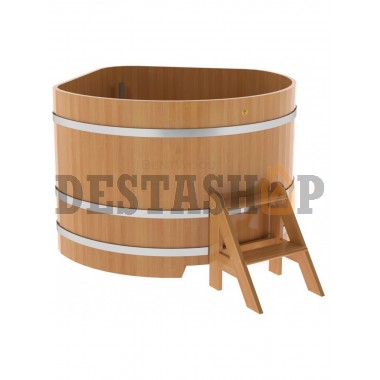 Купель для бани и сауны Bentwood угловая из лиственницы (1,53Х1,53 H=1,0)