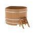Купель для бани и сауны Bentwood угловая из лиственницы (1,53Х1,53 H=1,0)