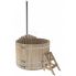 Купель для бани и сауны Bentwood с подогревом (D=1,8 H=1,2) c внутренней печкой, премиум