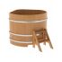 Купель для бани и сауны Bentwood угловая из лиственницы (1,31Х1,31 H=1,0)