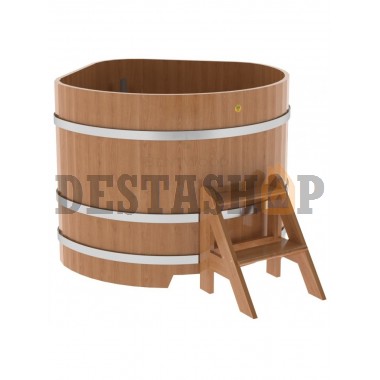 Купель для бани и сауны Bentwood угловая из дуба (1,31Х1,31 H=1,0)