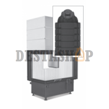 Каминная топка Hoxter ECKA 76/45/57ha С аккумулятивным комплектом