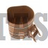 Купель для бани и сауны Bentwood угловая из дуба (1,31Х1,31 H=1,0)
